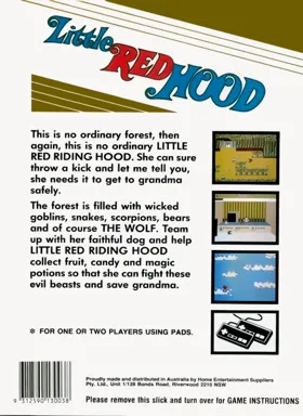 Little Red Hood (Australia) (Unl) box cover back